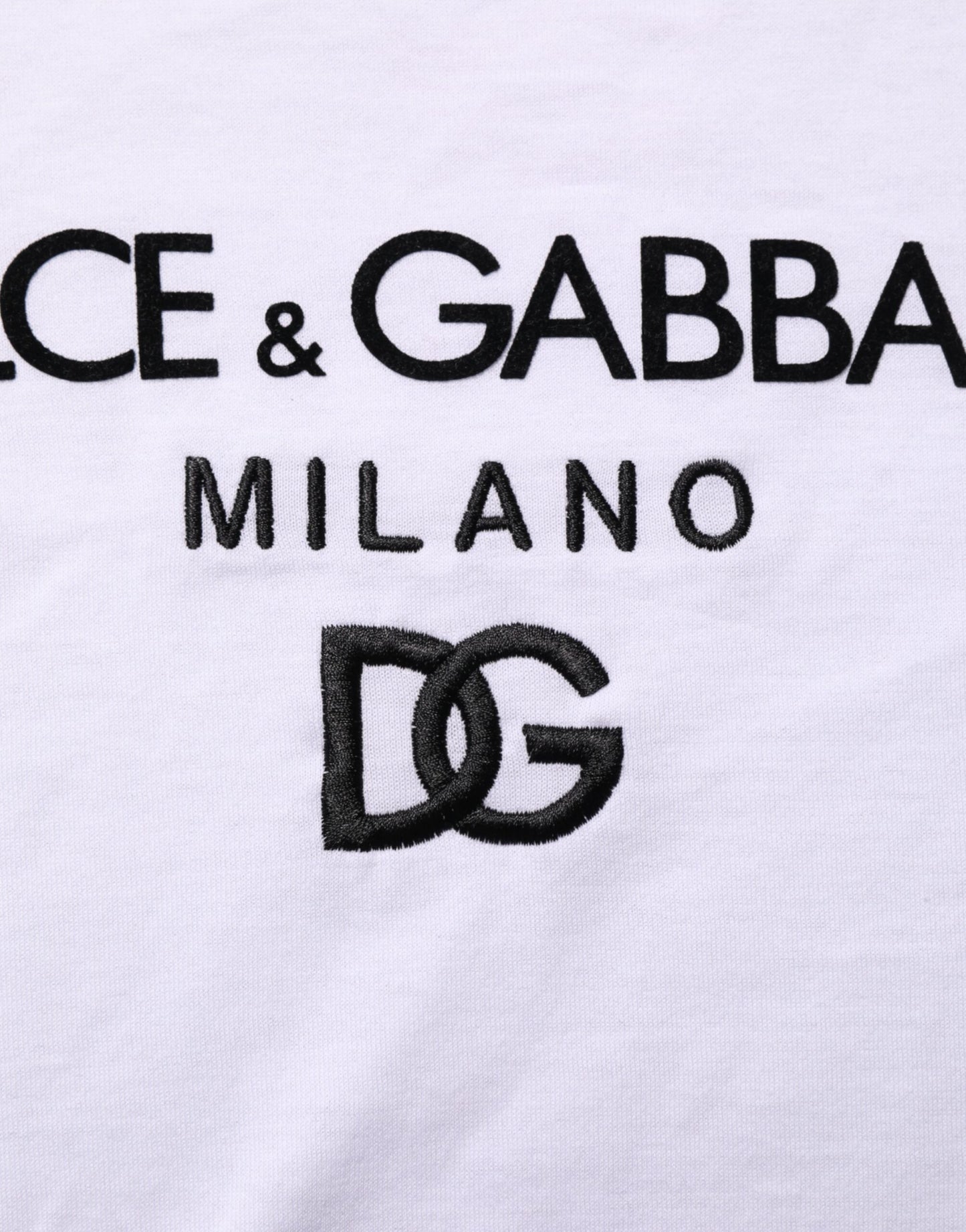 Dolce &amp; Gabbana wit T-shirt met logo-print, gemaakt van katoen, met ronde hals voor heren.
