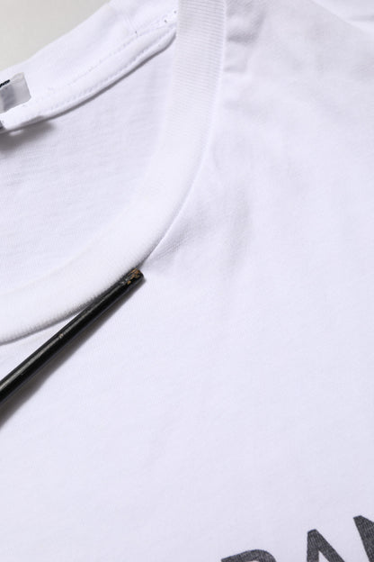 Dolce &amp; Gabbana wit T-shirt met logo-print, gemaakt van katoen, met ronde hals.