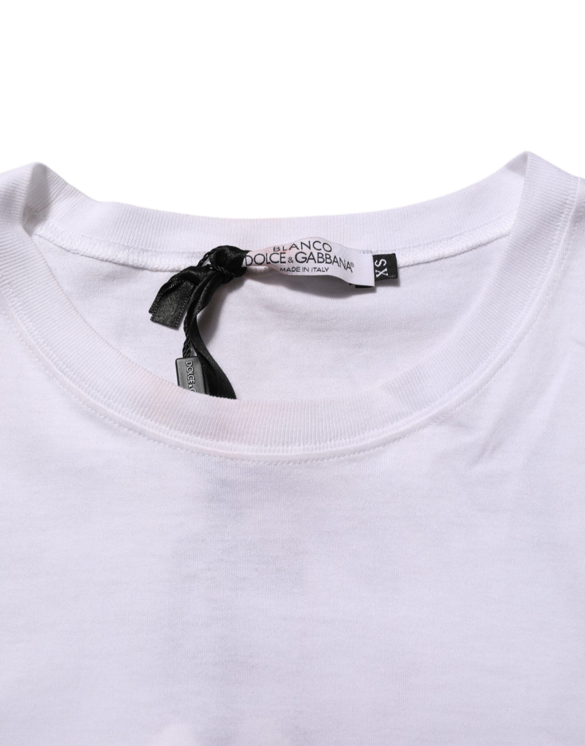T-shirt Dolce &amp; Gabbana blanc à imprimé anges en coton, col rond, pour homme