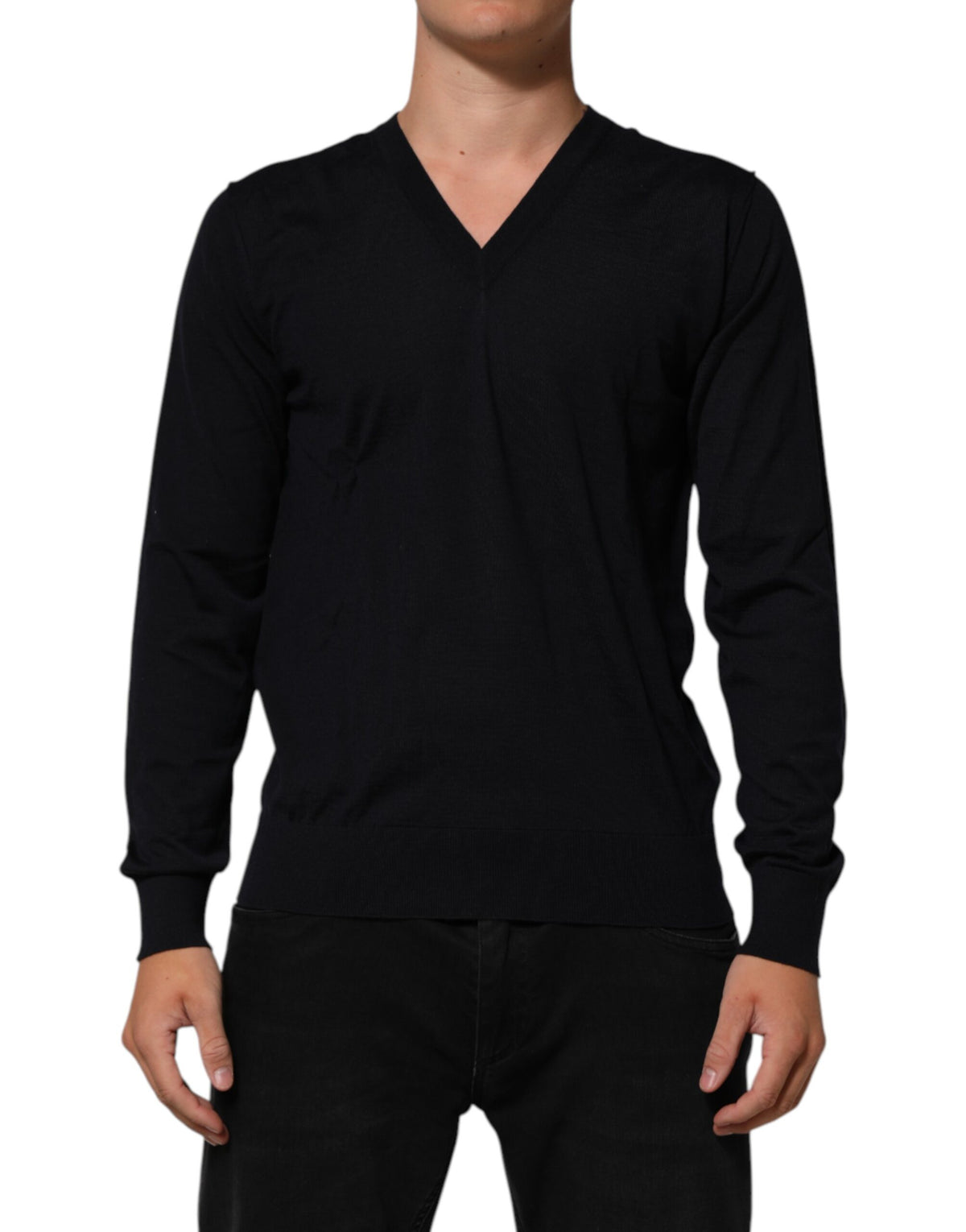 Pull Dolce &amp; Gabbana en cachemire noir à col en V