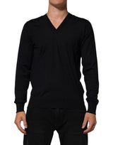 Pull Dolce &amp; Gabbana en cachemire noir à col en V