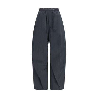 Pantalon Alexander Wang avec taille élastique et logo jacquard contrastant.