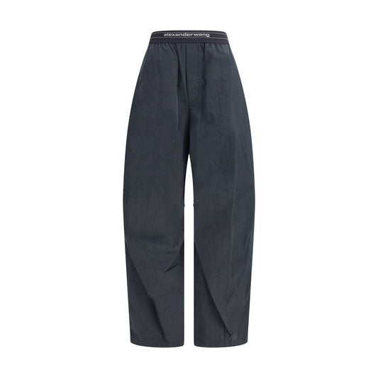 Pantalon Alexander Wang avec taille élastique et logo jacquard contrastant.