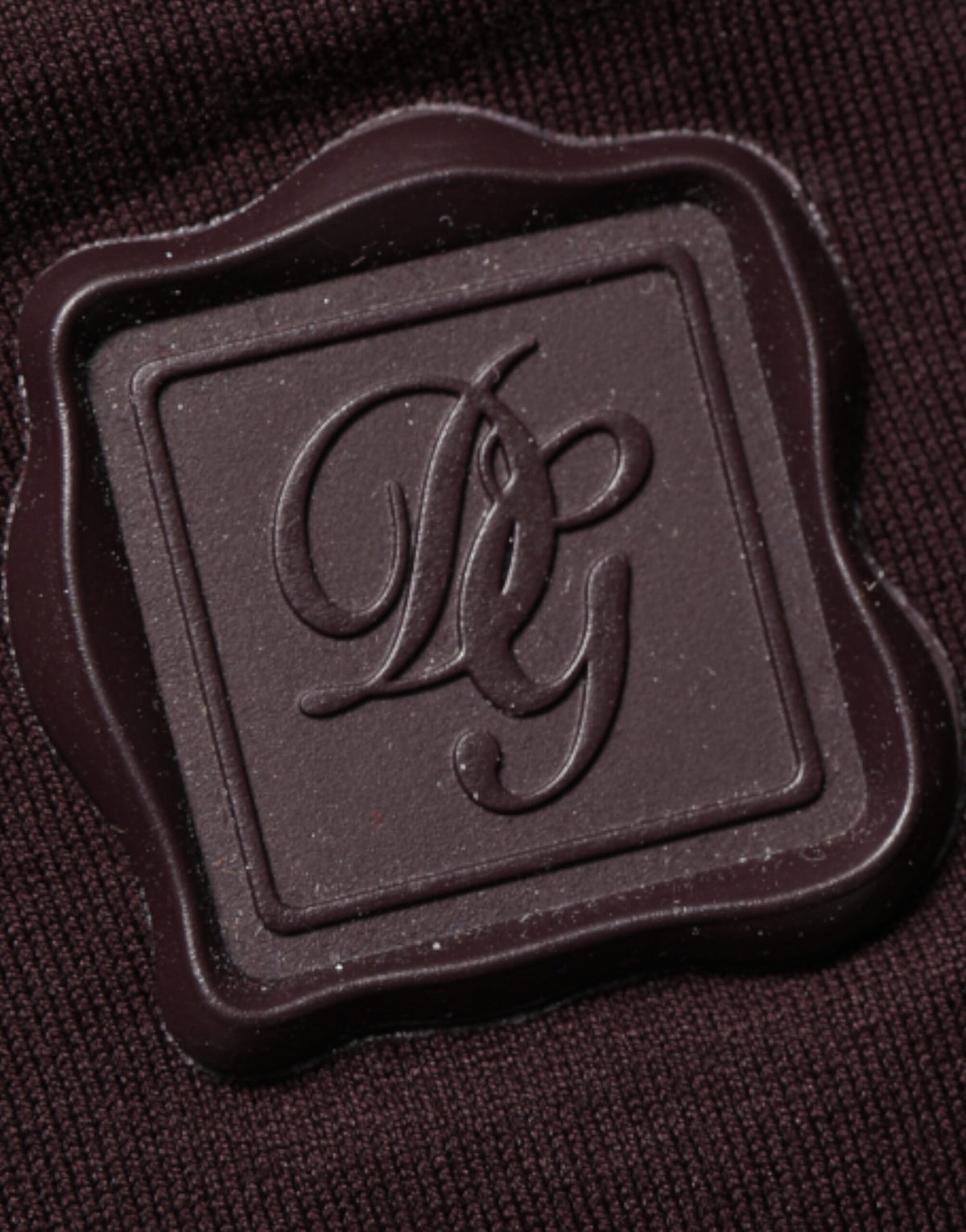T-shirt en coton à col rond avec plaque logo marron de Dolce &amp; Gabbana