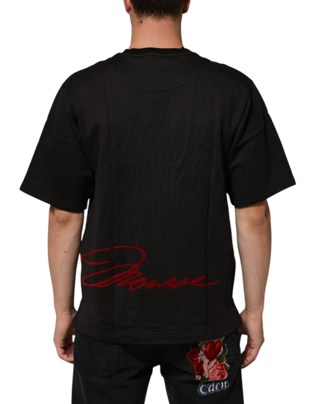 T-shirt en coton à col rond noir Marilyn Monroe de Dolce &amp; Gabbana