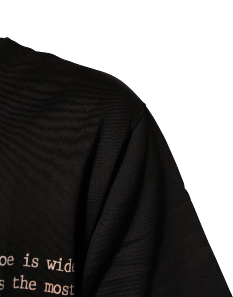 Dolce & Gabbana Black Marilyn Monroe Cotton Crew Neck T-shirt