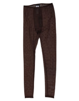 Dolce & Gabbana Brown Logo Lace Leggings Pants Underwear
