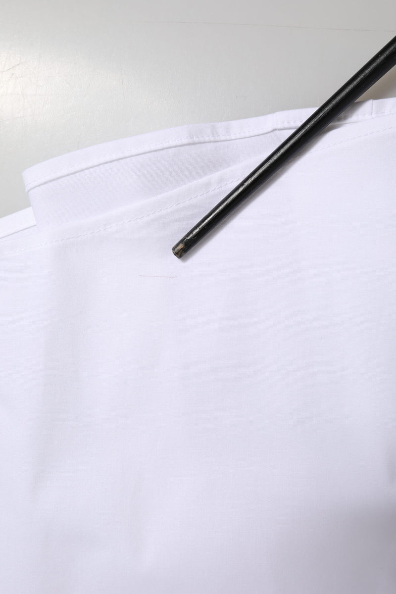 Dolce & Gabbana White Cotton Collared Dress Shirt Top