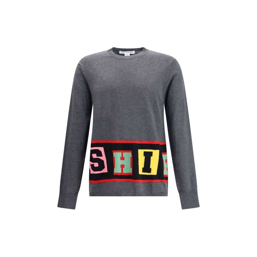 Comme Des Garçons Crewneck Sweater with colorful lettering