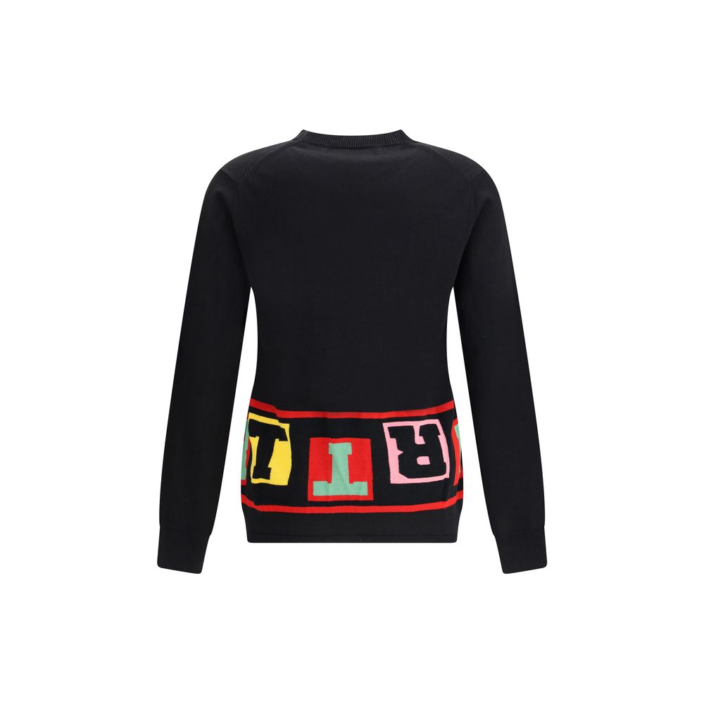 Comme Des Garçons Crewneck Sweater with colorful lettering