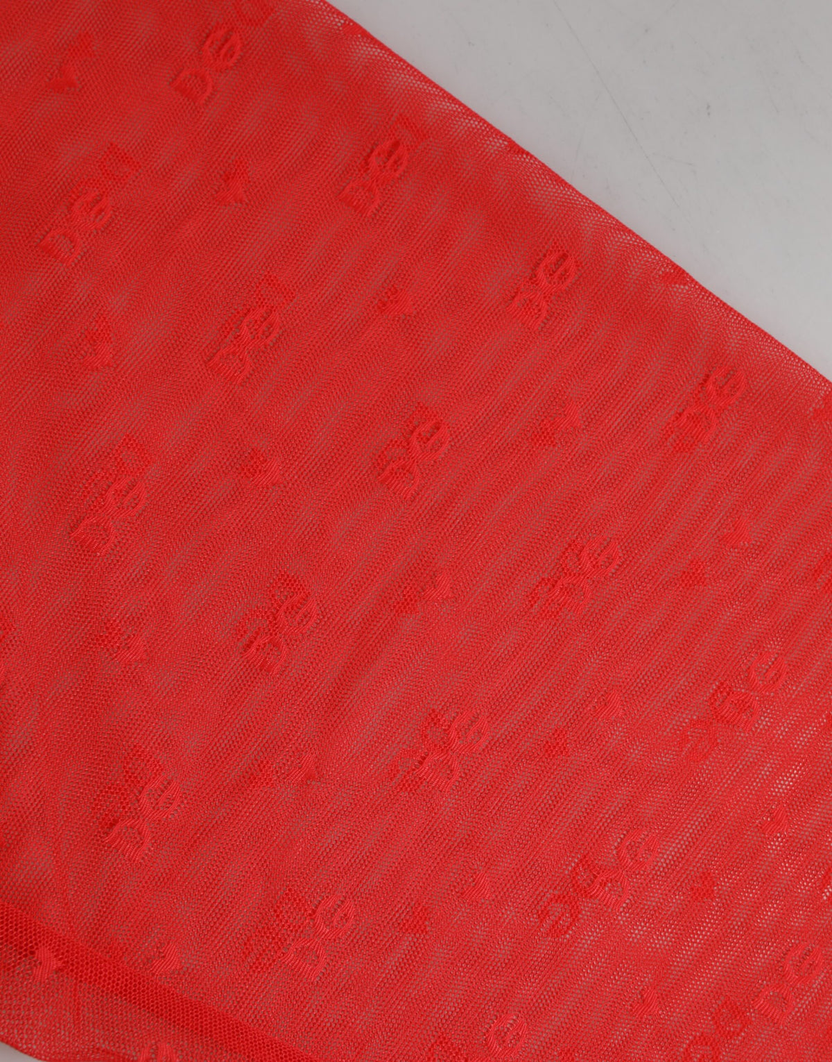 Dolce & Gabbana Pantalons Midi Serrés en Dentelle Rouge