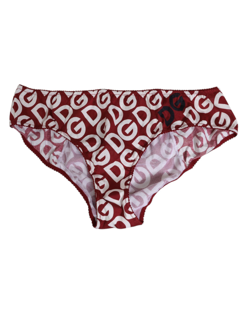 Dolce & Gabbana Bordeaux DG Logo Slip Bottom Briefs