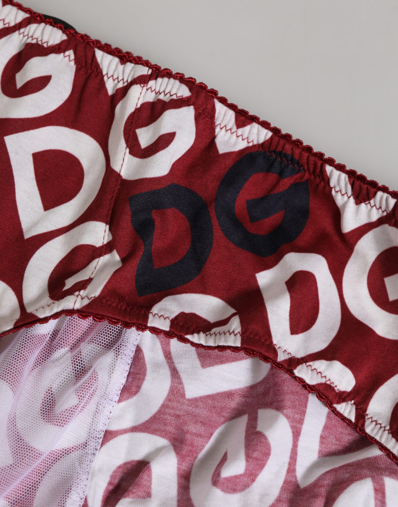 Dolce & Gabbana Bordeaux DG Logo Slip Bottom Briefs