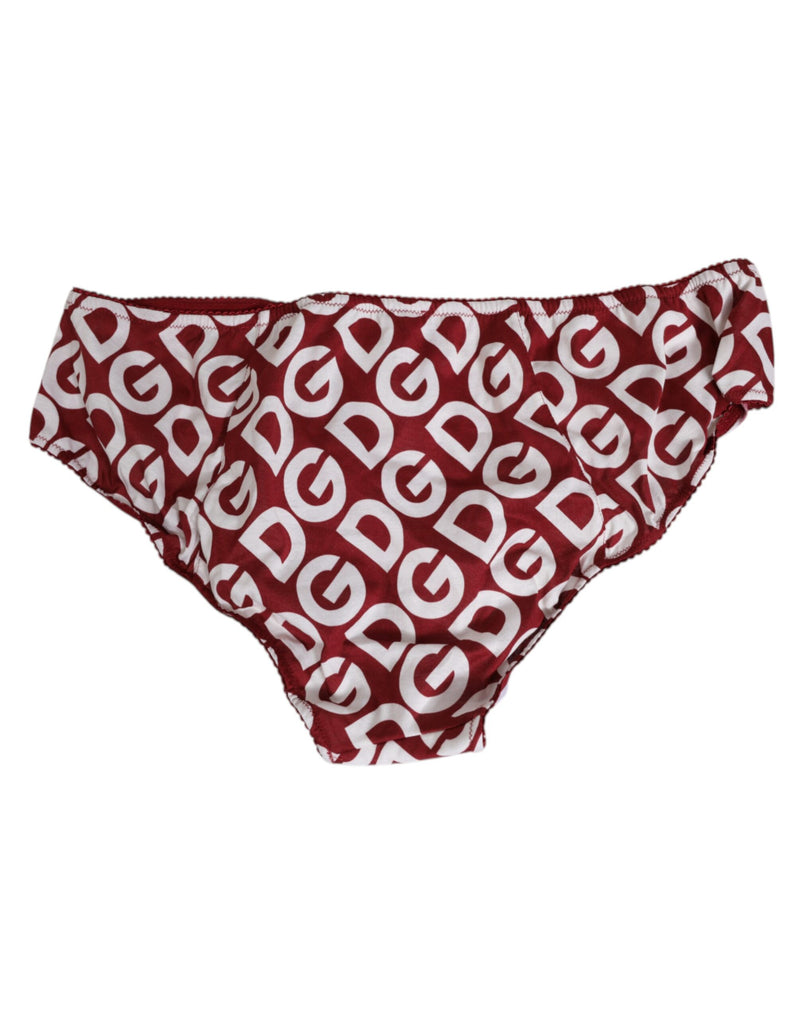 Dolce & Gabbana Bordeaux DG Logo Slip Bottom Briefs