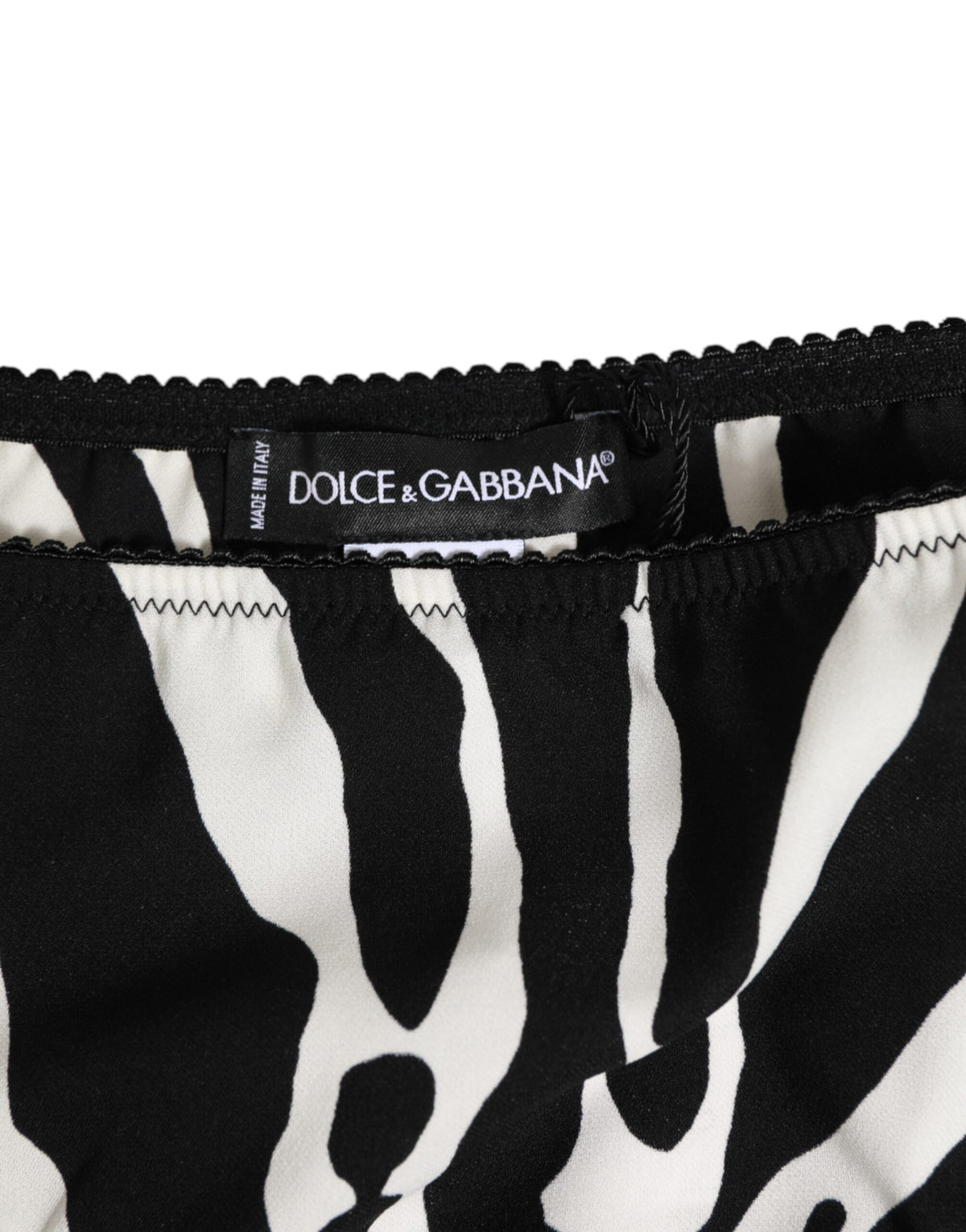 Dolce & Gabbana Slip Briefs avec Imprimé Zebra Noir et Blanc