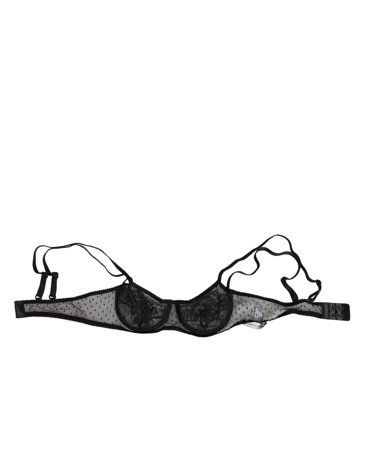 Dolce & Gabbana Black Floral Underwired Balconette Bra