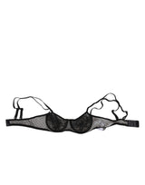 Dolce & Gabbana Black Floral Underwired Balconette Bra