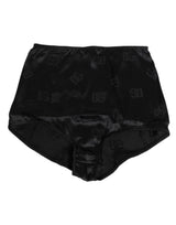 Dolce & Gabbana Black Silk Stretch High Waist Girdle Underwear