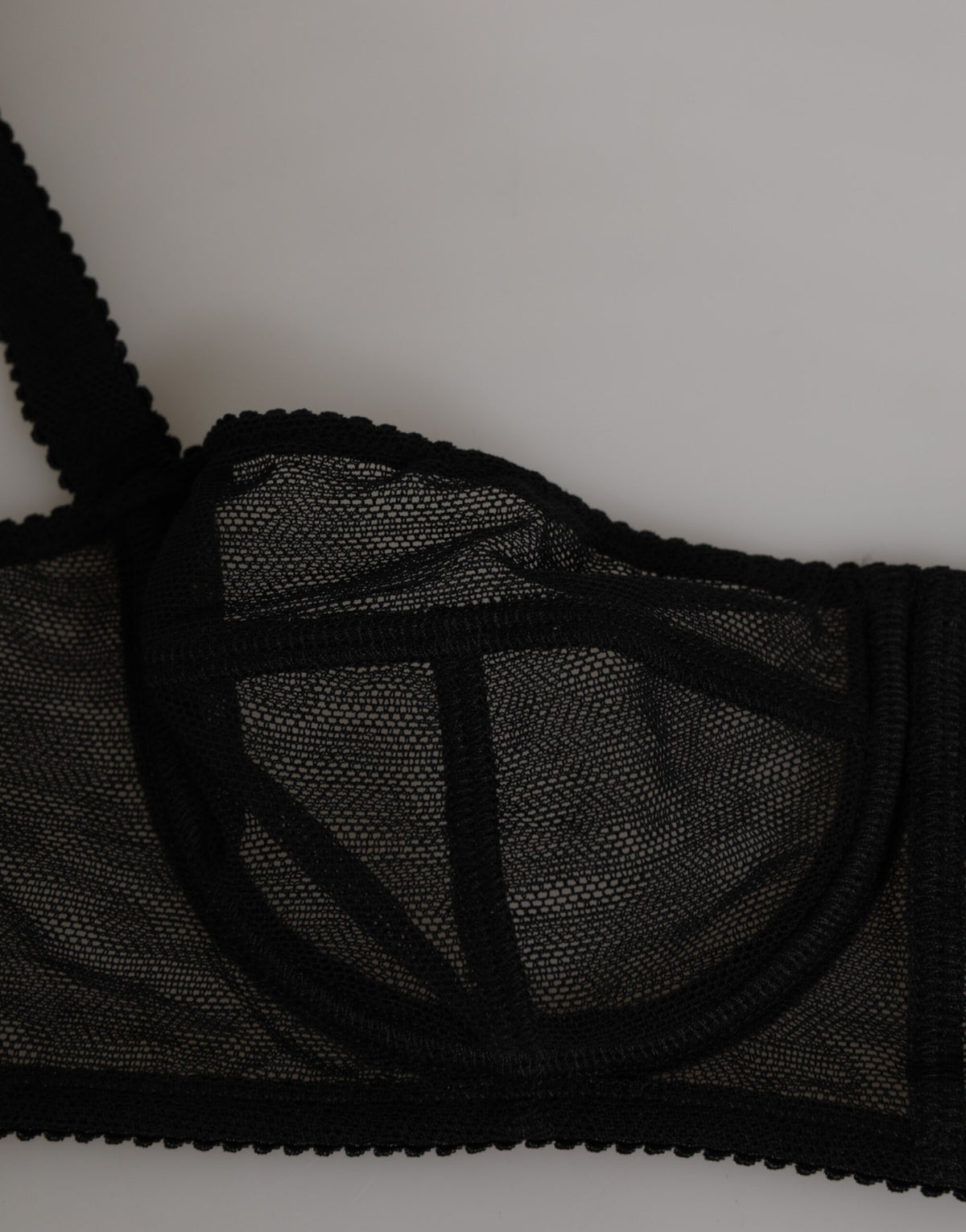 Dolce & Gabbana Black Floral Underwired Balconette Bra