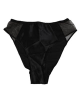 Dolce & Gabbana Black Silk Stretch High Waist Panty