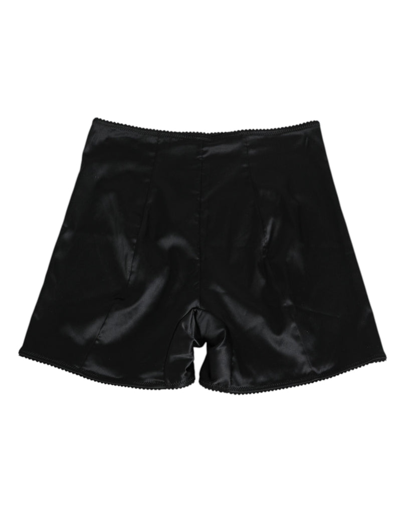 Dolce & Gabbana Black Silk Stretch Cycling Slip Shorts for Women