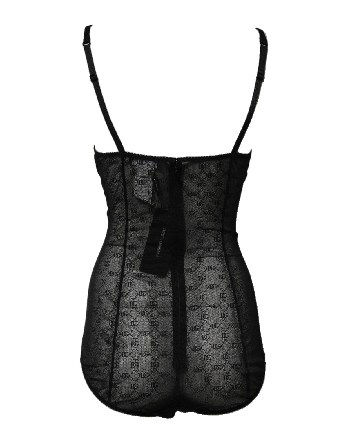Dolce & Gabbana Black Nylon Stretch Bodysuit Lingerie