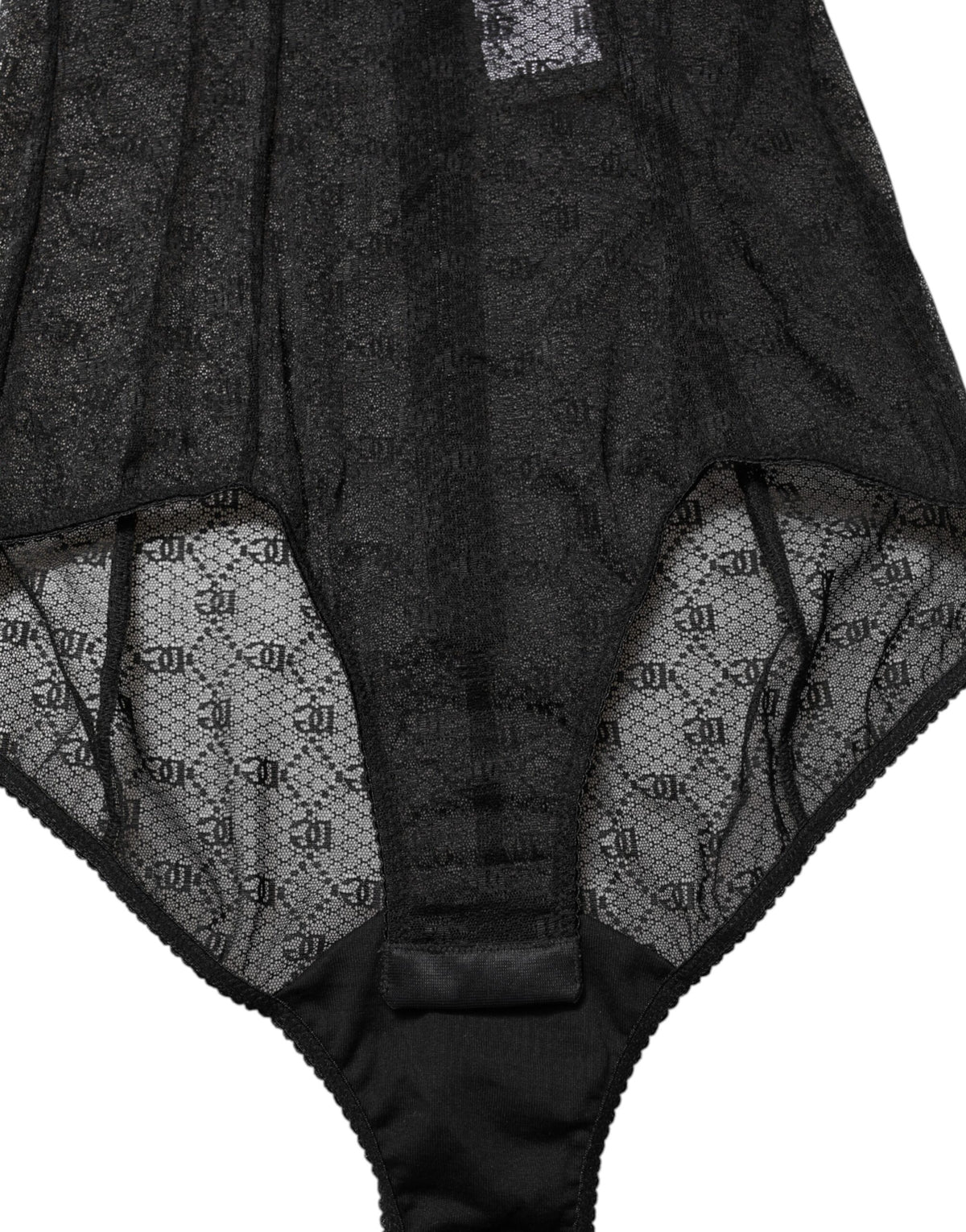 Dolce & Gabbana Black Nylon Stretch Bodysuit Lingerie