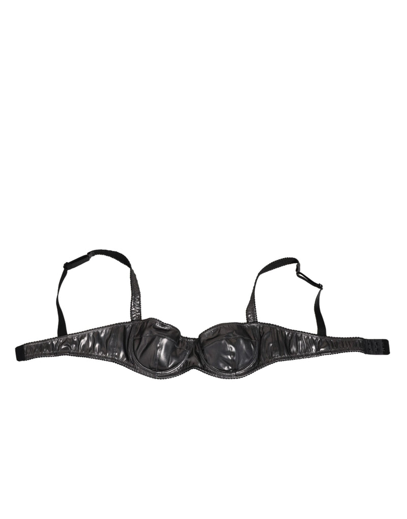 Dolce & Gabbana Black Acetate Stretch Balconette Bra