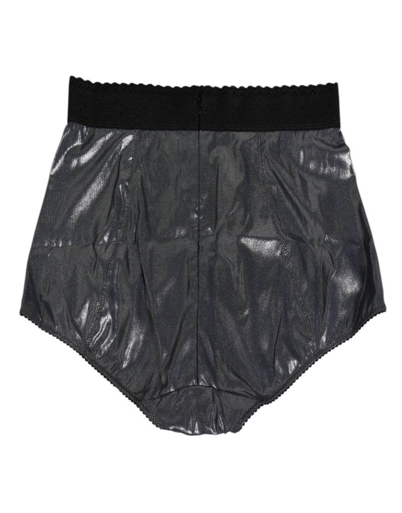 Dolce & Gabbana Gray Silk Stretch Slip Girdle Panty Underwear