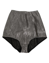 Dolce & Gabbana Gray Silk Stretch Slip Girdle Panty Underwear