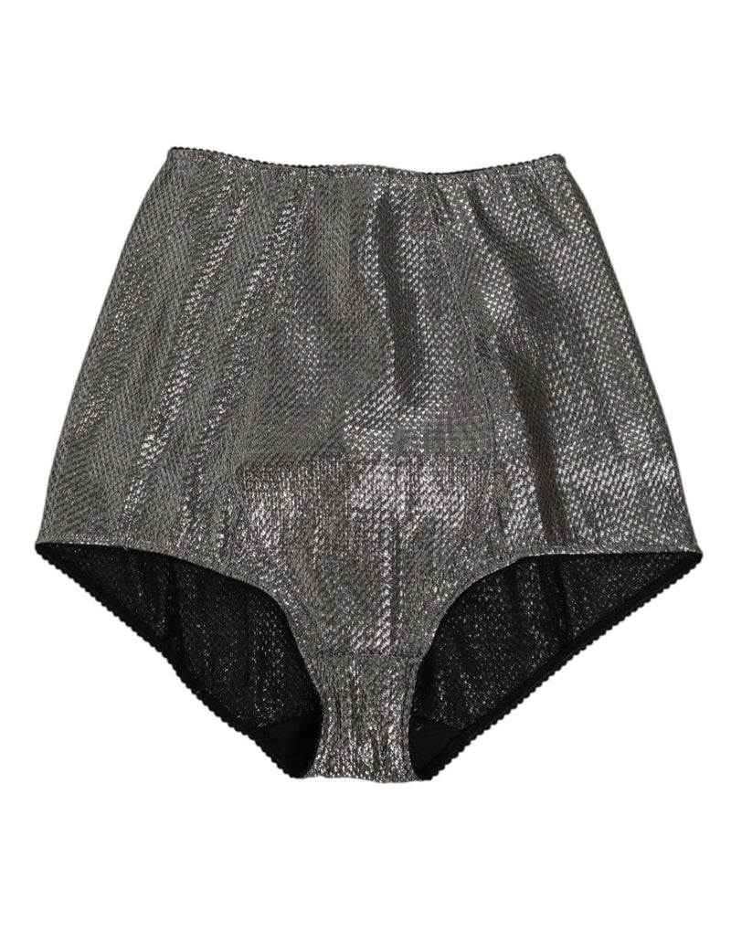 Dolce & Gabbana Gray Silk Stretch Slip Girdle Panty Underwear