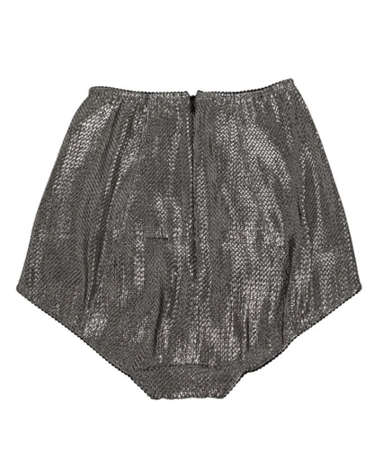 Dolce & Gabbana Gray Silk Stretch Slip Girdle Panty Underwear