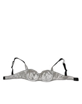 Dolce & Gabbana Gray Acetate Stretch Balconcino Bra