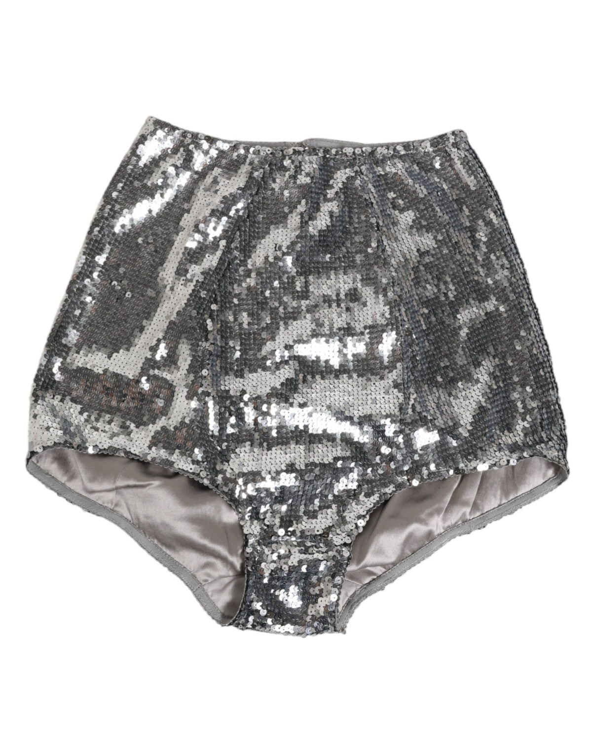 Dolce & Gabbana Slip Girdle Panty en Nylon Argenté avec Sequins