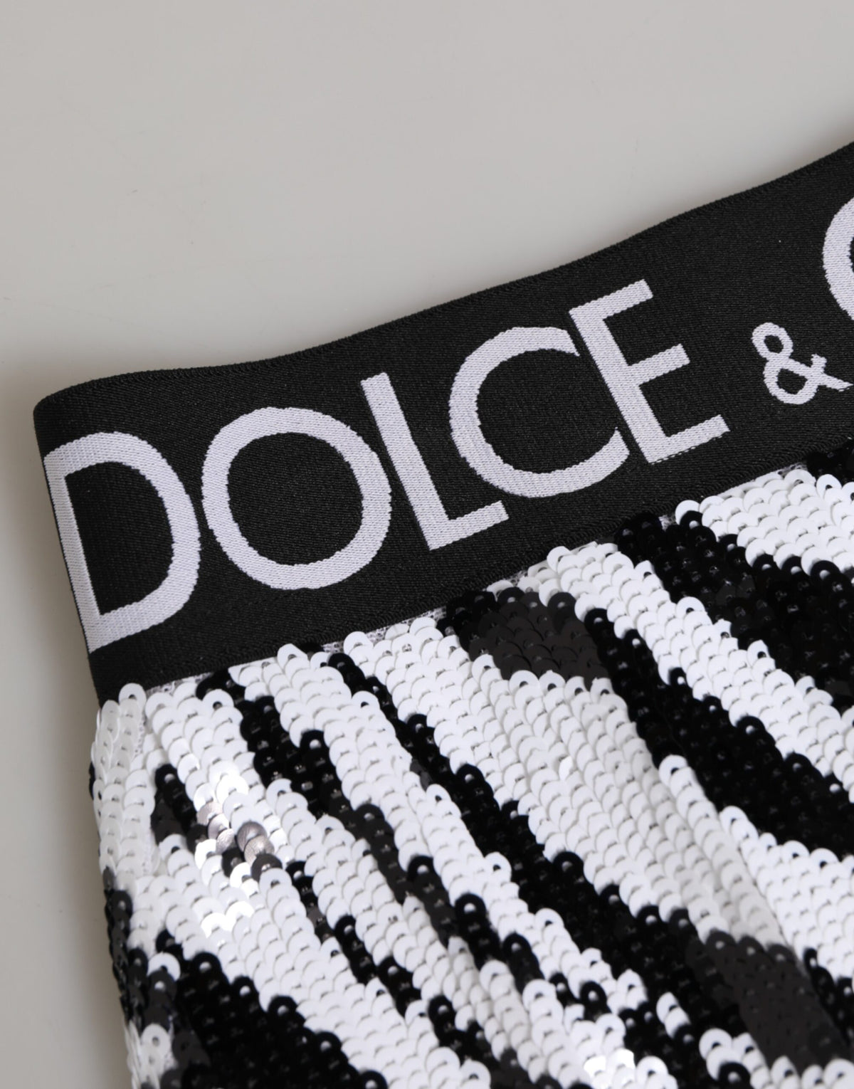 Dolce & Gabbana High Waist Panty - Black and White Stripes
