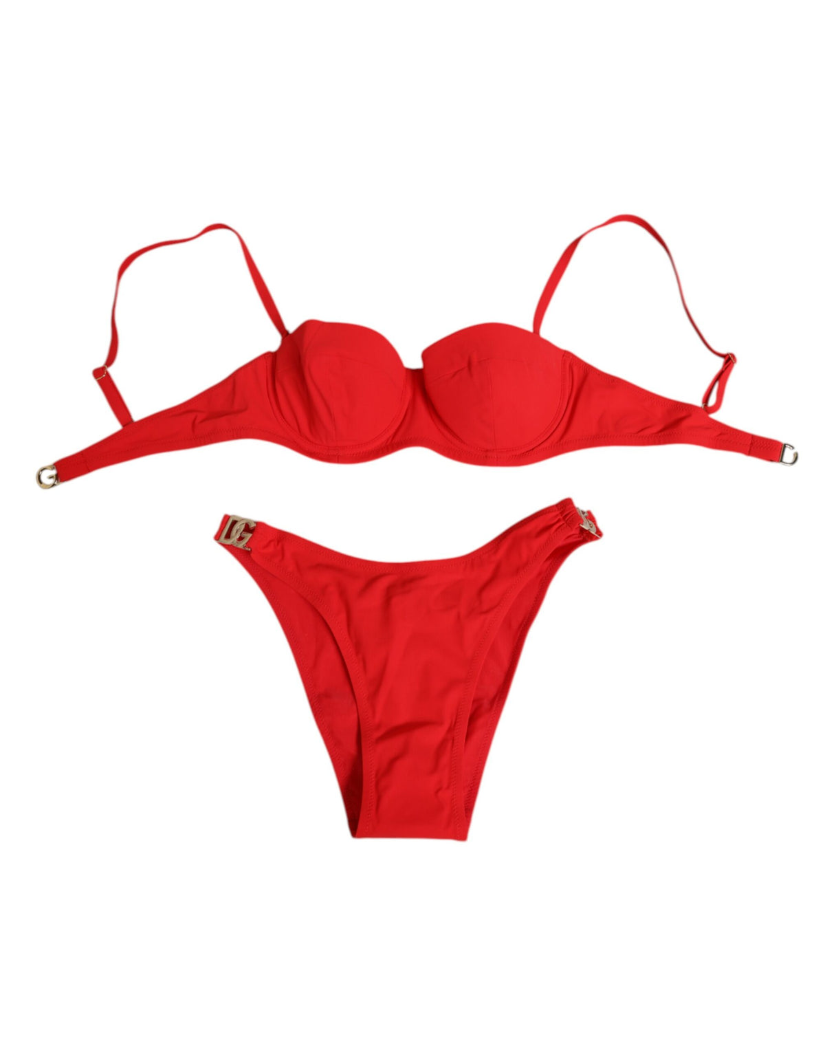 Maillot de bain en nylon rouge Dolce & Gabbana Balconcino+Slip
