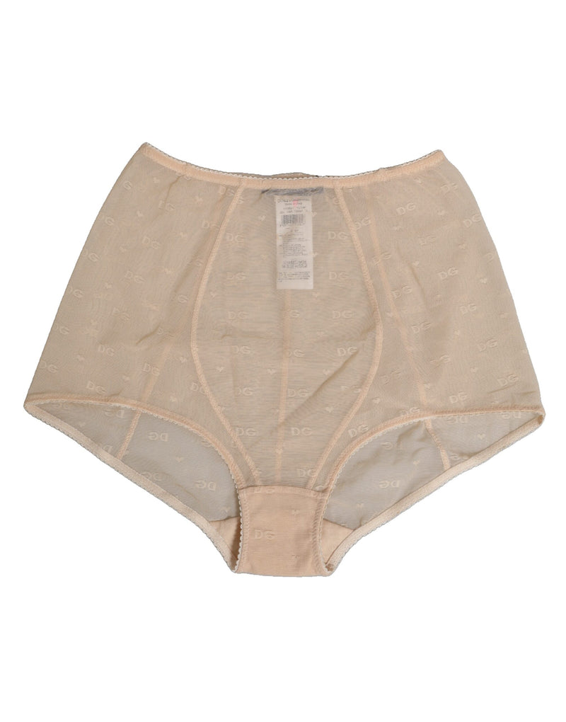 Dolce & Gabbana Beige Nylon High Waist Girdle Panty Underwear