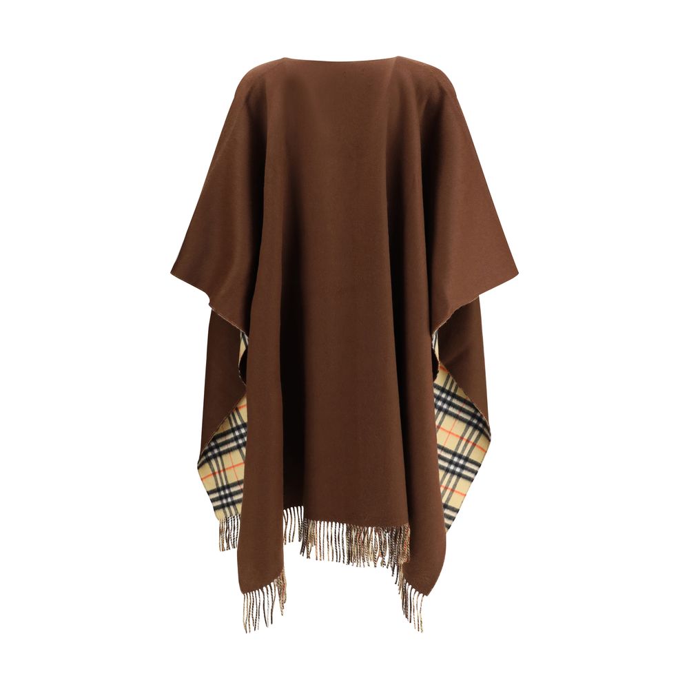 Burberry Reversible check wool cashmere Cape
