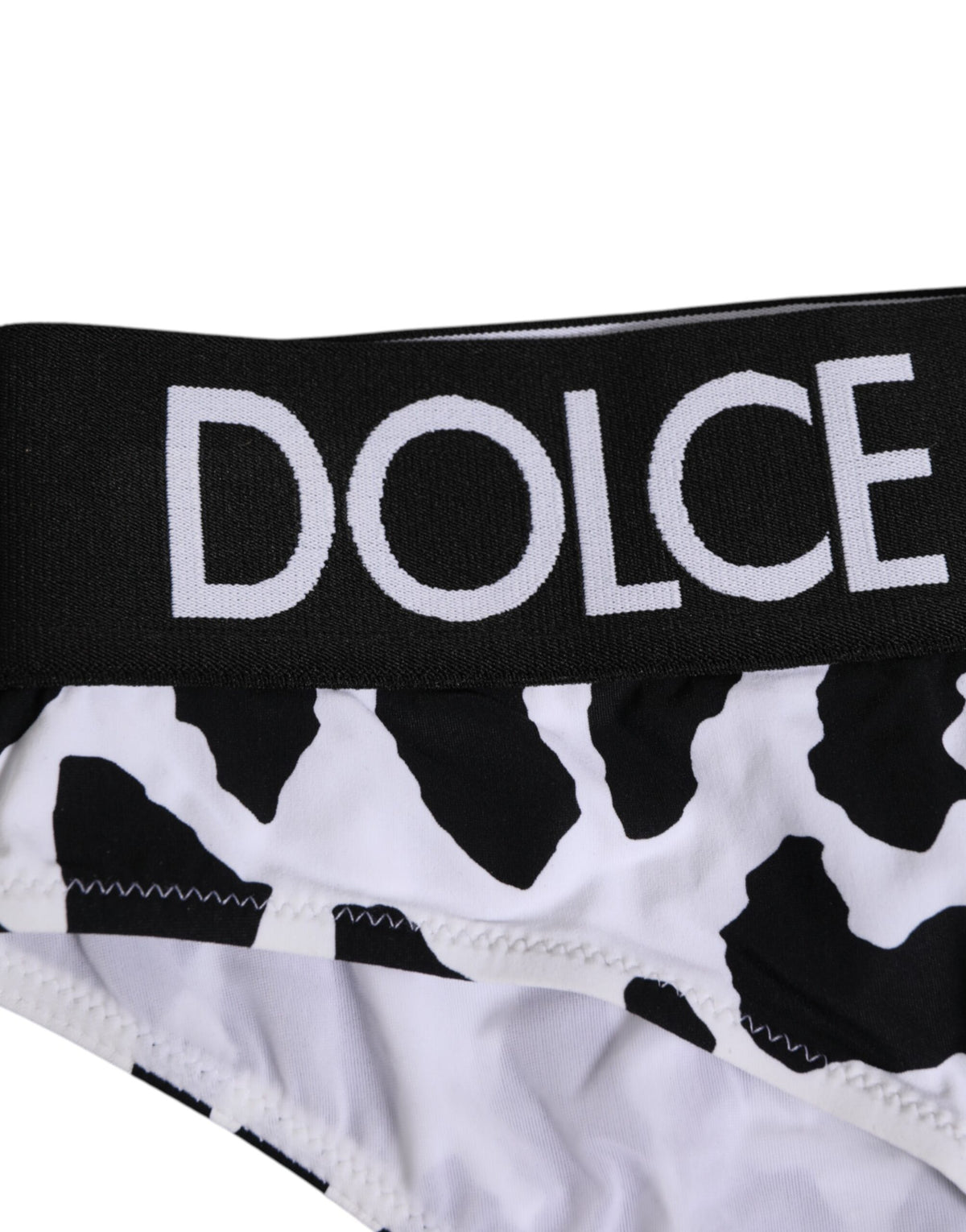 Dolce & Gabbana White Leopard High Waist Panty Underwear