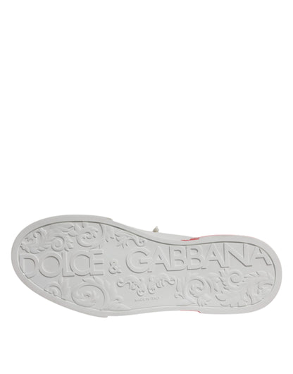 Dolce &amp; Gabbana Witte Rode Portofino Lage Sneakers voor Heren