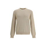 Golden Goose Beige Ribbed-Knit Sweater