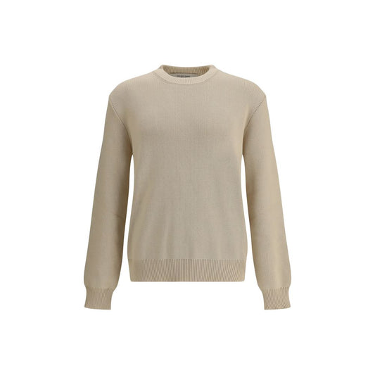 Pull en tricot côtelé beige Golden Goose
