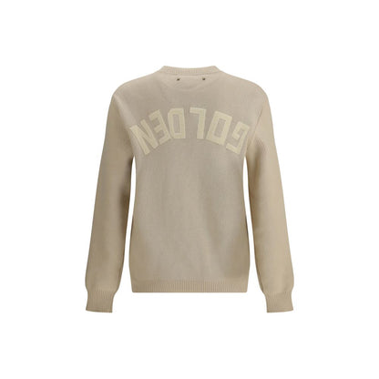 Pull en tricot côtelé beige Golden Goose
