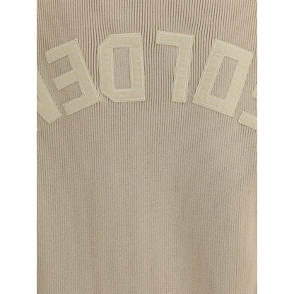 Pull en tricot côtelé beige Golden Goose