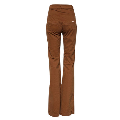 Aniye By Brown broek met hoge taille en wijde pijpen in bruin.