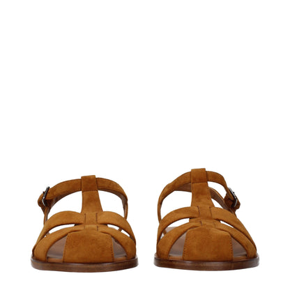 Sandales plates en cuir marron de Church's