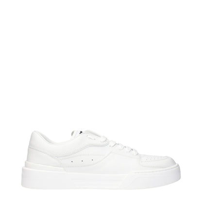 Baskets basses en cuir blanc Dolce &amp; Gabbana