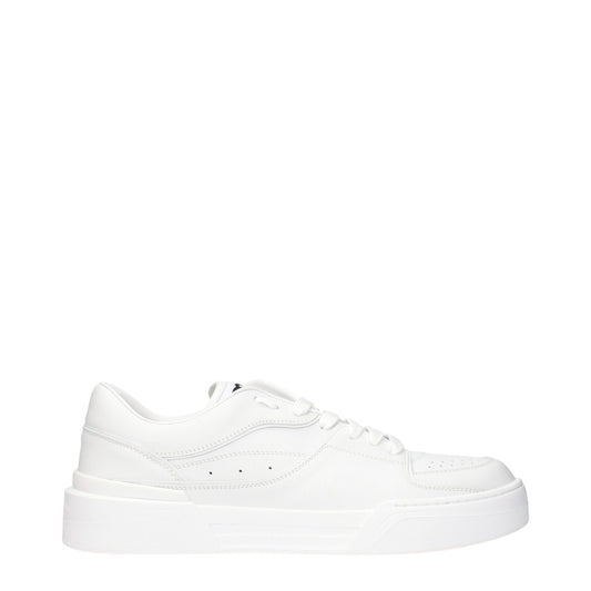 Baskets basses en cuir blanc Dolce &amp; Gabbana