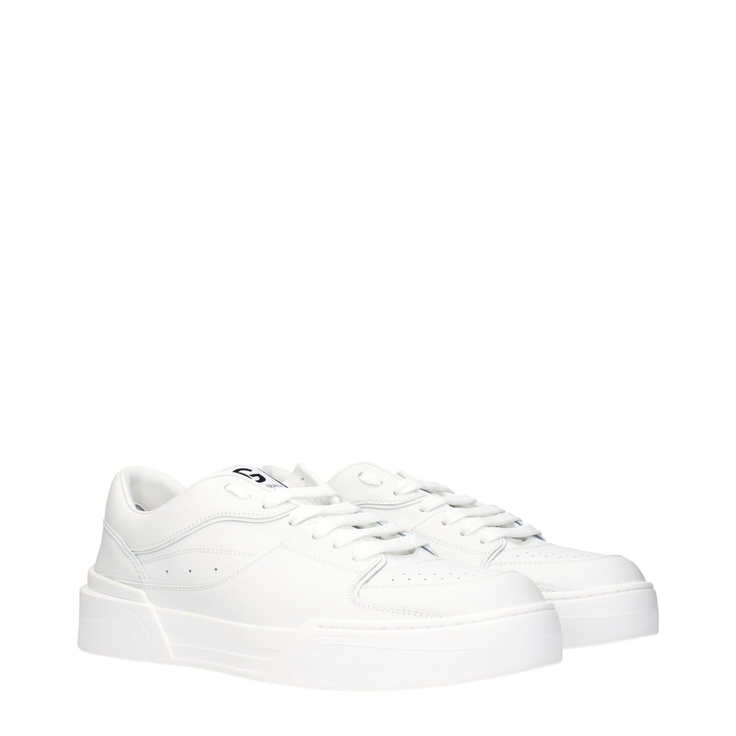 Baskets basses en cuir blanc Dolce &amp; Gabbana