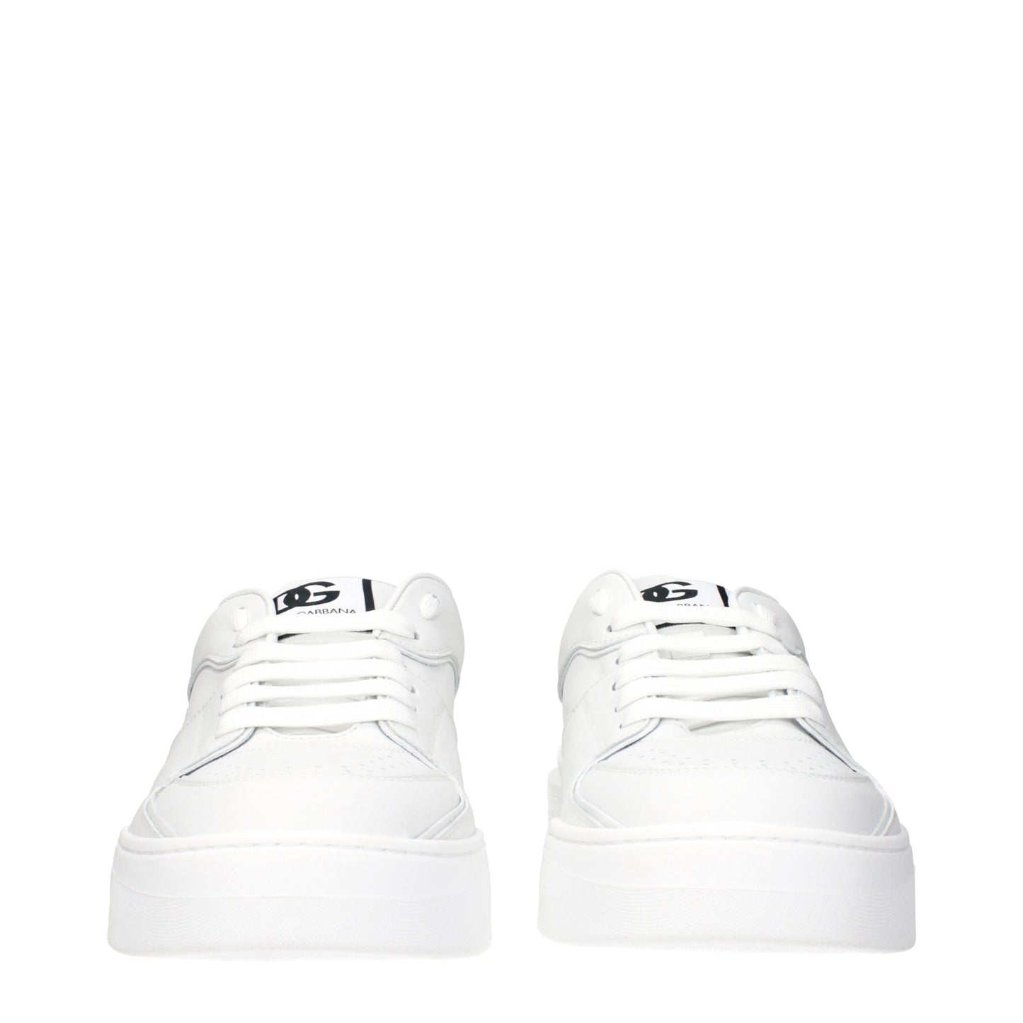 Baskets basses en cuir blanc Dolce &amp; Gabbana